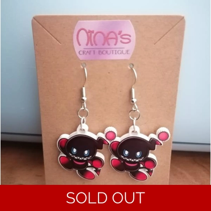 Sonic The Hedgehog - Chao - Dark Side Earrings Set